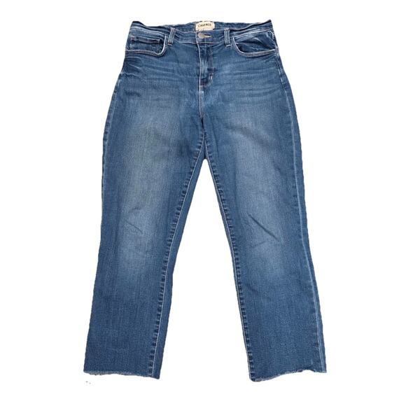L'AGENCE Denim - L’Agence Women’s Sada Mid Rise Cropped Jeans Distressed Size 26 A003428